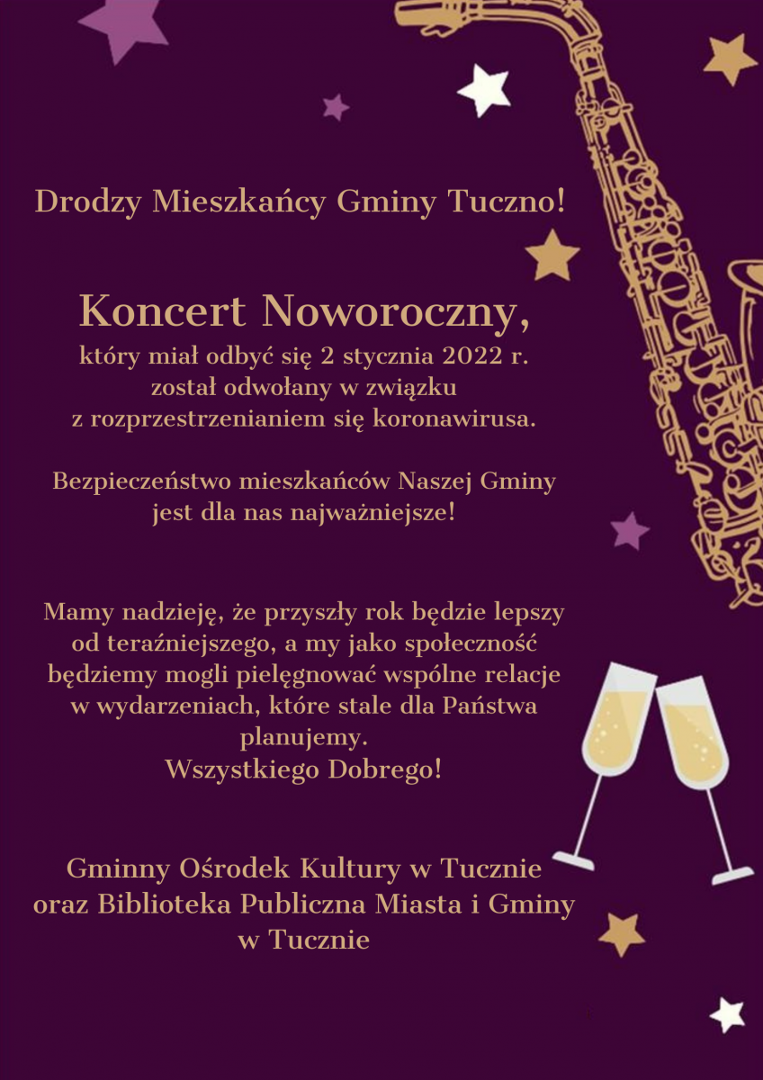 plakat koncert Noworoczny