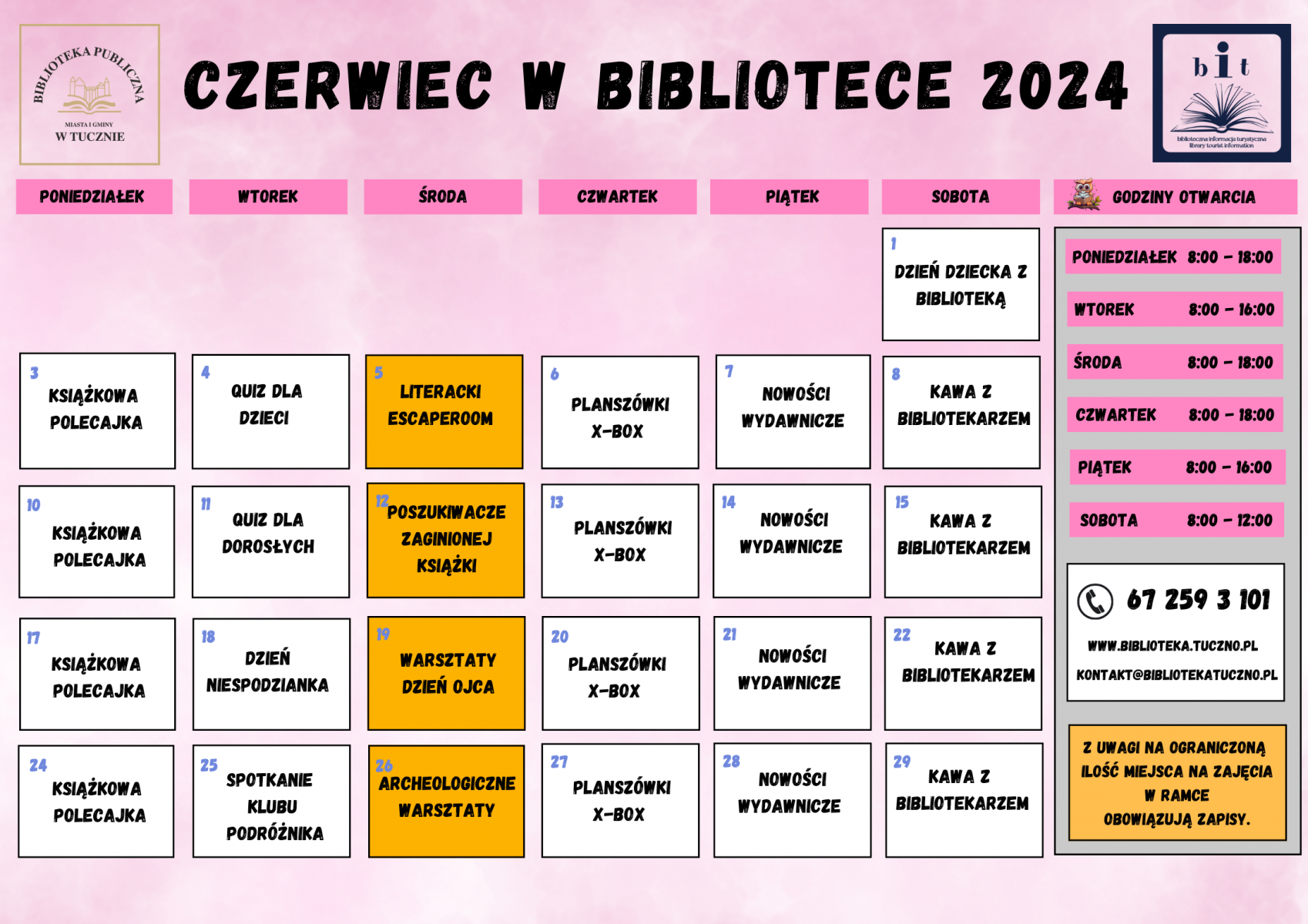 CZERWIEC W BIBLIOTECE